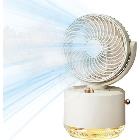 Tischventilator mit Wasserkuehlung 1800mAh 3 Stufen Weiss (1/5)