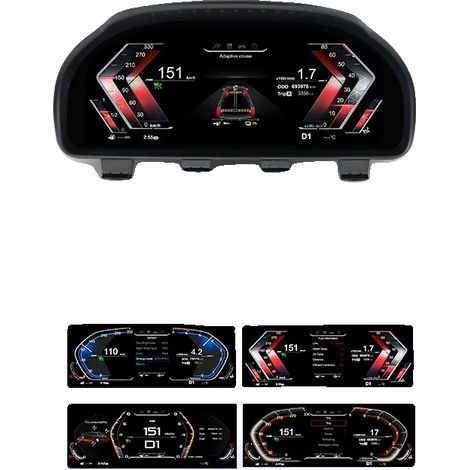 Tableau de bord numérique LCD, écran de 12,3 pouces, système NBT, compatible avec BMW Série 5/6/7 GT F10 F11 F12 F13 X3 F25 X4 F26, BM002-OM-26 (1/2)