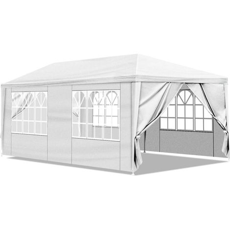 Faltpavillon 3x6m wasserdicht mit 6 Wänden und Fenstern (1/5)