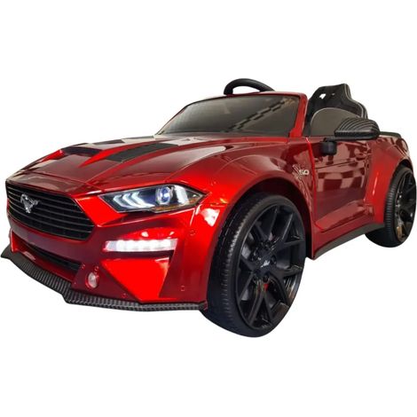 Macchina per Bambini Ford Mustang Rosso Metallizzato a Batteria da 24V