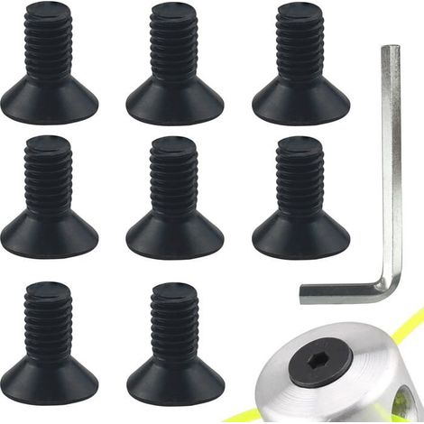 Tête de tondeuse en aluminium, tête de tondeuse en nylon, vis pour tondeuse à gazon, tête de tondeuse à gazon avec 1 clé (1/5)