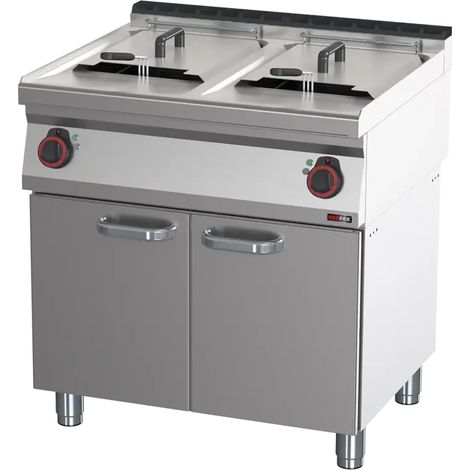 Friteuse électrique double 0,8 kW/l, 17+17 l avec soubassement 400 V REDFOX - FE 70/80 E - REDFOX