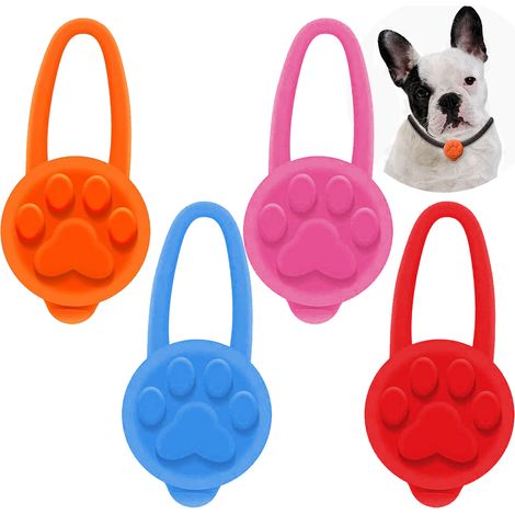 Lumière Clignotante Pour Chien Et Chat - Lampe Frontale Étanche En Silicone - 3 Modes (Rapide / Lent / Continu) - Alimentée Par Pile CR2032 - Lot De 5 (1/5)