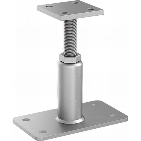 Pied réglable avec platine VH - 315 - 80x80 mm (sup) - 180x100 mm (inf) - Ht. 215 à 235 mm (1/2)