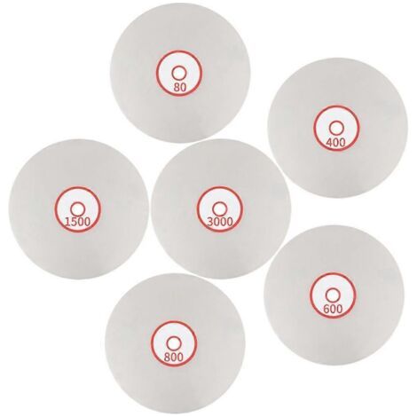 Set mit 6 Diamant-Schleifscheiben, 150 mm, kreisförmige Schleifscheibe mit flacher Oberfläche, ideal zum Polieren und Schleifen. (1/5)