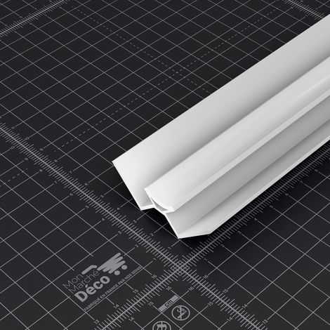 Angle Intérieur 10 mm Panneau Douche PVC - L. 2,40 m - Blanc (1/4)