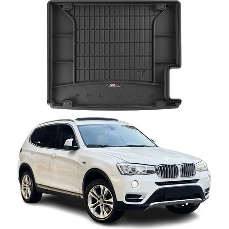 Tapis de Coffre 3D TPE Premium Compatible avec BMW X3 F25 2010-2017 Bac de Protection de Coffre Intérieur antidérapant Revêtement de Coffre Bords Hauts pour Voiture Noir (1/5)