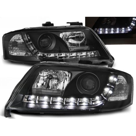 Paire de feux phares Audi A6 de 2001 a 2004 Daylight led noir-27361066 (1/2)