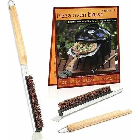 Nazalus-Vente chaude-Brosse de Nettoyage pour Four Pizza, Brosse de Nettoyage pour Pierre Pizza, Poils en Fibre de Palmier pour viter Les Rayures, Outils de Nettoy, (1/5)