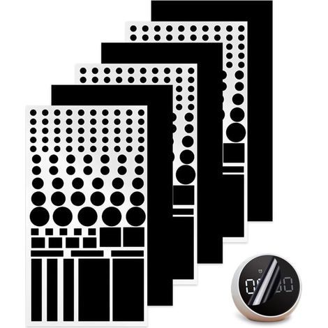 6 Stück selbstklebende LED-Spotfilter, getönte Folien für LED-Abdeckungen, Dimmfolien, Dimmaufkleber, Verdunkelungsaufkleber, selbstklebende LED-Abdeckung (1/5)