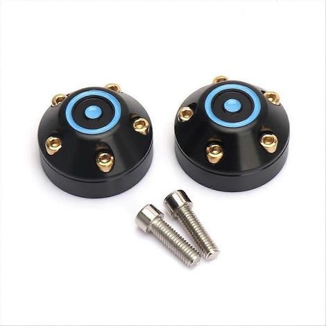 Kit de tapones deslizantes para puños de manillar de motocicleta, color negro. (1/5)