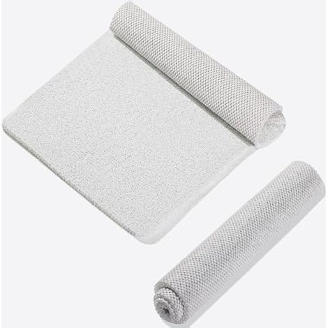 Tapis de douche antidérapant en PVC pour intérieur de douche, salle de bain (40x60cm Blanc) (1/5)