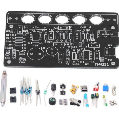 Kit de pièces de compteur Geiger bricolage Module de détecteur de rayonnement nucléaire outil non assemblé noir (1/5)