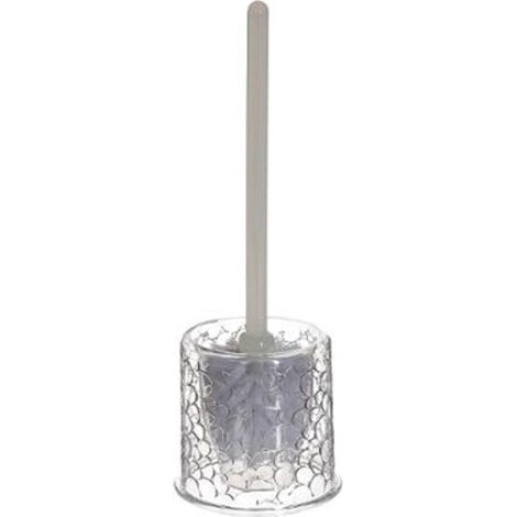 Brosse WC en Plastique "Galet" 37cm Transparent (1/3)