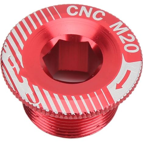 Vis M20 en alliage d'aluminium pour fixation de manivelle de vélo, boulons de bras de pédalier rouges (1/5)