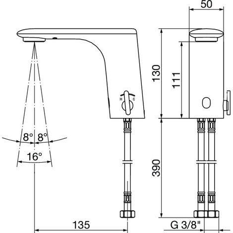 VIEGA 828301 Robinet de lavabo électronique (1/3)