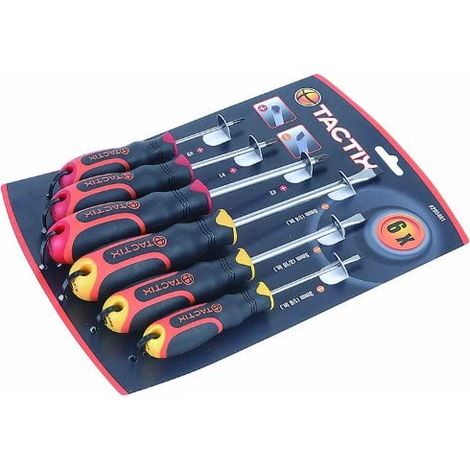 TACTIX - SET CACCIAVITI A TAGLIO E PH 6PEZZI