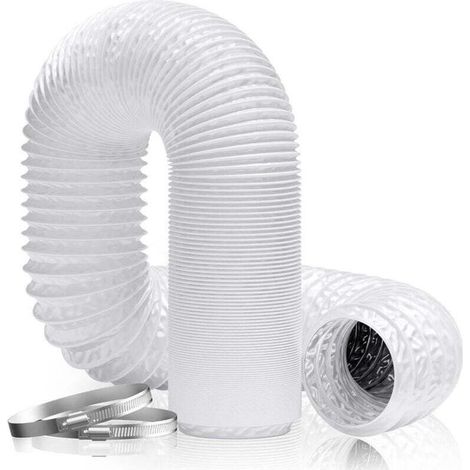Conduit d'air Flexible Tuyau Ventilation 160 mm Aluminium PVC pour Seche Linge Extracteur (1/4)