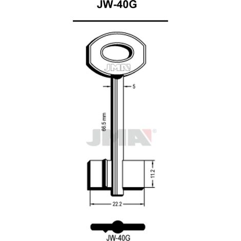 (10 u.) LLAVE EN BRUTO GORJA LATON