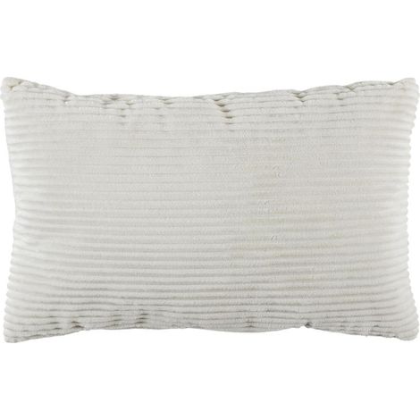 Coussin Rectangulaire Flanelle Côtelée 30x50cm, Doux et Lavable en Machine (1/5)