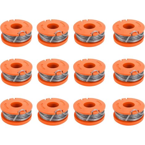 Bobines de tête de coupe 12 pièces – Bobine de rechange ABS+Nylon, compatible avec Spear & Jackson, Mac Allister, Qualcast, Worx (1/5)