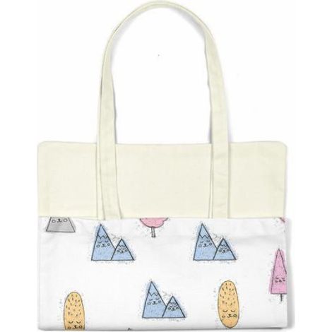 Sac Shopping - Tote Bag Coton - 34 x 40 cm - Poignée Épaule - Noir - 1 Pièce (1/4)