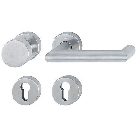 HOPPE® FH Wechselgarnitur mit Rosetten Rotterdam FS-E58/42H/42HS/1401, Edelstahl, 10722381 (1/4)