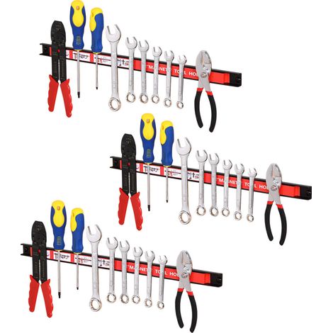 3pz Barra Magnetica Portautensili Supporto Porta Attrezzi Lavoro Coltelli 46cm (1/5)