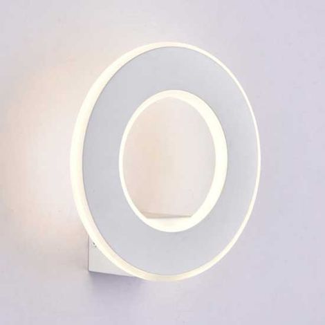 V-TAC VT-710 9W LED wandlamp warmweiß 3000K aluminum weiß rund körper IP20 - SKU 8225 (1/4)