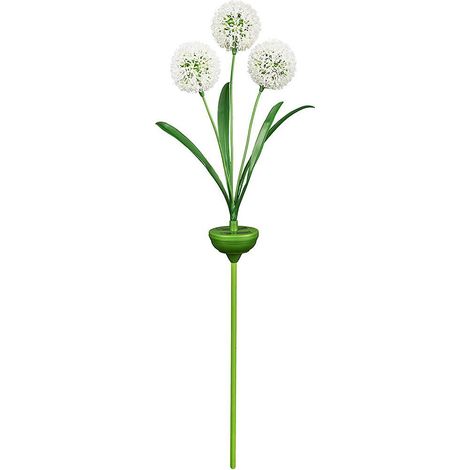 Lumière Solaire Fleur Artificielle - LED Blanc Chaud Automatique - Décoration Jardin Extérieur - Piquet De Sol Inclus - Lot De 1 (1/5)