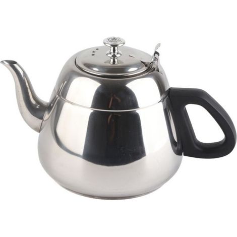 Théière/cafetière acier inox 2L pour cuisine - Bouilloire eau chaude avec filtre - Pour infusion (1/4)
