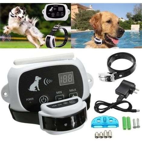 Électrique Clôture Anti-fugue sans Fil Système Émetteur Collier Etanche Pour Chien (1/4)