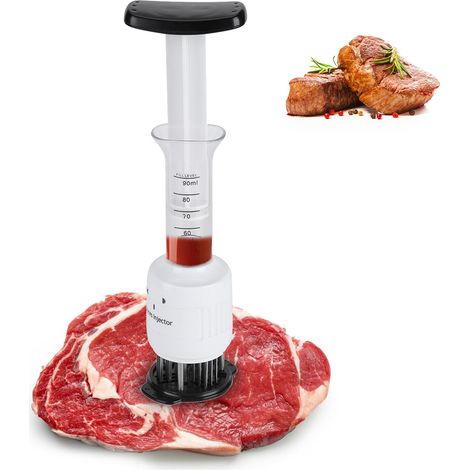 Aiguille injectrice pour marinade de viande, attendrisseur, steaks, seringue d'assaisonnement, outil de cuisine (1/5)