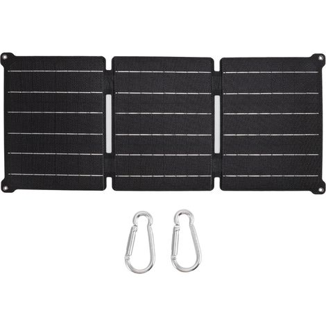 Panneau Solaire Plie 21W IPX6 Étanche Sortie USB DC Chargeur Solaire Portable pour Téléphone 5V 12V