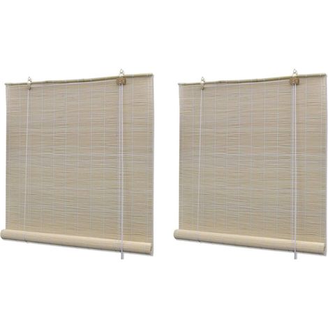 Bambusrollos Natur 2 Stk. 120x160 cm