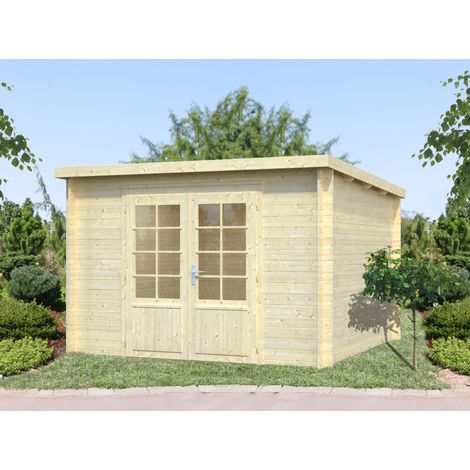 Abri de jardin en bois Ella 8,7 m2 Naturel (1/3)