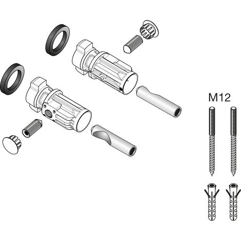 Fijación de suelo LAUFEN, M12, para lavabo independiente Kartell