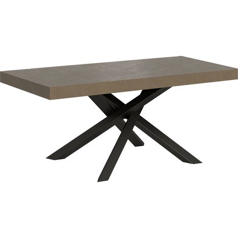 Table Extensible Volantis Premium Grise Tourterelle 120/224X90 Cm Avec Pieds Anthracite (1/5)