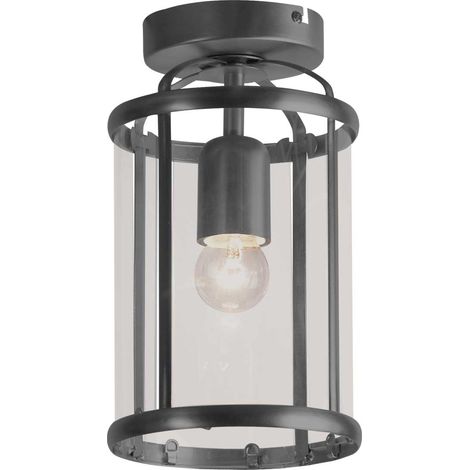 Steinhauer - deckenleuchte - Pimpernel - schwarz - glas metall -