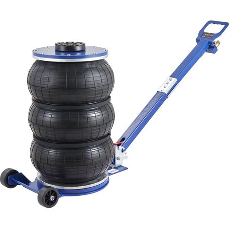 Cric pneumatique 5 tonnes (11 000 lb) à triple coussin, avec six tubes en acier, levage jusqu'à 470 mm (18,5 pouces), levage rapide en 3 à 5 secondes, avec poignée réglable pour voiture, garage, répar (1/5)