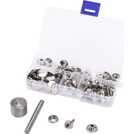 Snap Fastener Kit Stainless Steel Canvas Boat Cover Button Metal Screw Rivet Buckle Tools (1/5)