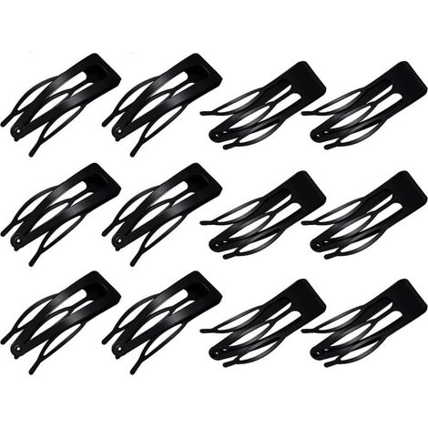 Set aus zwölf doppelklauigen Alligator-Haarspangen aus Metall, Haarstyling-Accessoires für Damen, zum Fixieren der Haare und für kreatives Styling - Crezuo