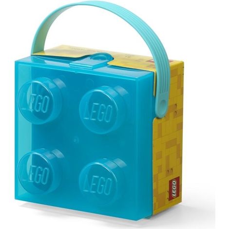 Blocco contenitore Lego(R) con maniglia quattro trasparenti
