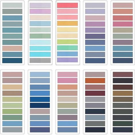 2000 marque-pages autocollants, 10 modèles multicolores différents, notes adhésives, étiquettes adhésives inscriptibles pour la maison, S
