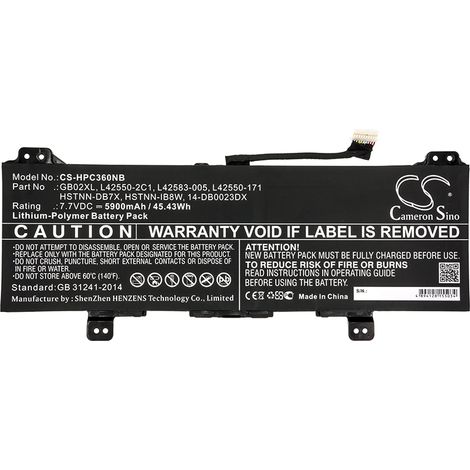 NX - Batterie ordinateur portable 7.7V 5900mAh - 14-DB0023DXGB02XLHSTNN-DB7XH