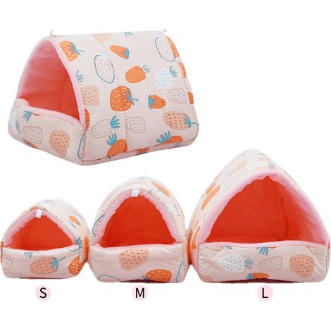 Rat Hamster Maison Lit Hiver Chaud Polaire Petit Animal Chinchilla Maison Accessoires - S (1/3)