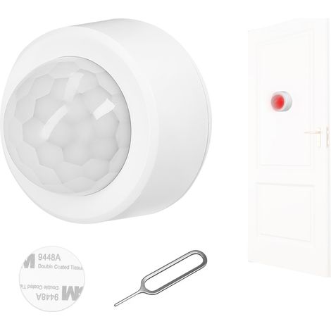 Détecteur Infrarouge PIR ZigBee 3.0 pour Surveillance Domestique, Sensor à Mouvement Humain 120° Angle Large 5-7m, Blanc ABS avec Installation Facile (1/4)