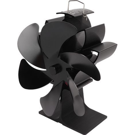 Ventilateur de four à 6 pales, noir, résistant à la chaleur, à démarrage automatique, économe en énergie, avec moteur thermique, pour usage domestique (1/5)
