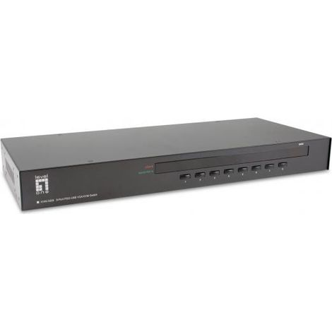 LevelOne KVM-3208 switch per keyboard-video-mouse (kvm) Montaggio rack Nero (1/4)