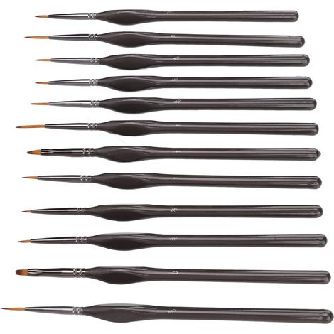 Pinceau triangulaire pour peinture, pinceau fin à poils de nylon bicolores, pinceau aquarelle, pinceau, matériel d'art professionnel (1/5)